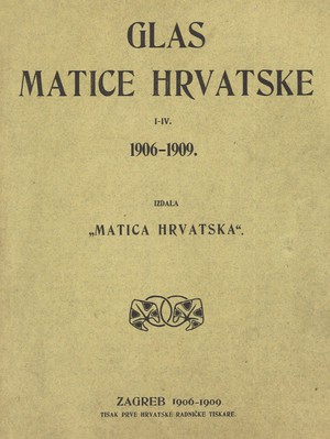 Glas Matice hrvatske 1906-1909.