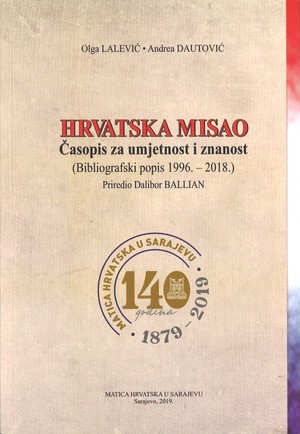 HRVATSKA MISAO - Bibliografski popis 1996. - 2018.