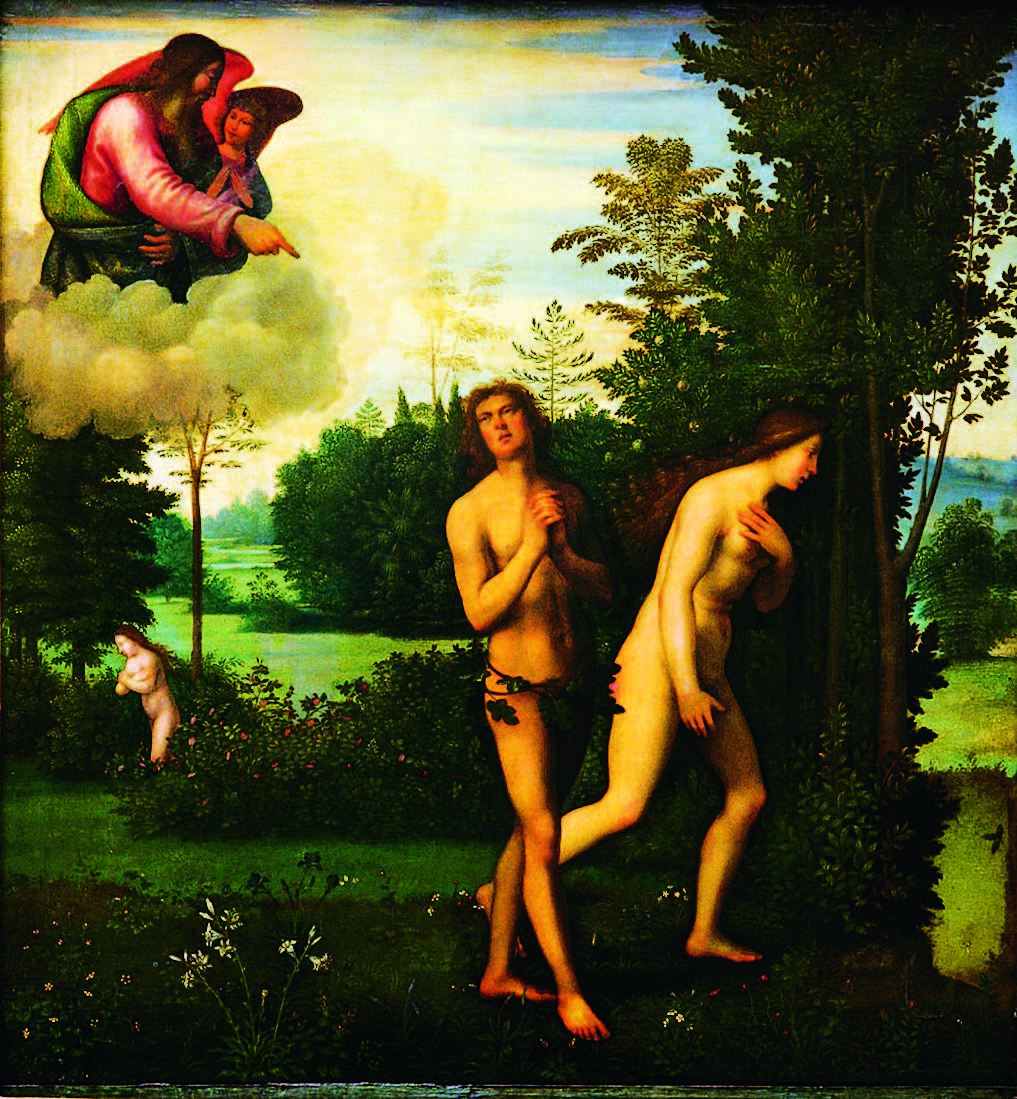 Mariotto Albertinelli, Izgon Adama i Eve iz raja, oko 1514., ulje na dasci, 57 x 55 cm, Strossmayerova galerija starih majstora HAZU, inv. br. SG-95